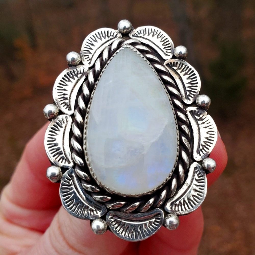 Moonstone Statement Ring - image 1